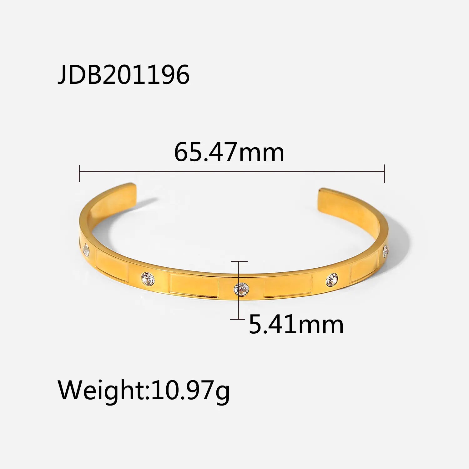 Vintage Stainless Steel Bangle Bracelet – Elegant Gold Plated