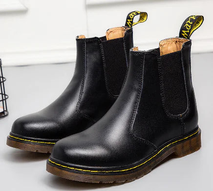 Autumn Thick-Heeled Chelsea Boots for Women – Trendy Fall Fashion