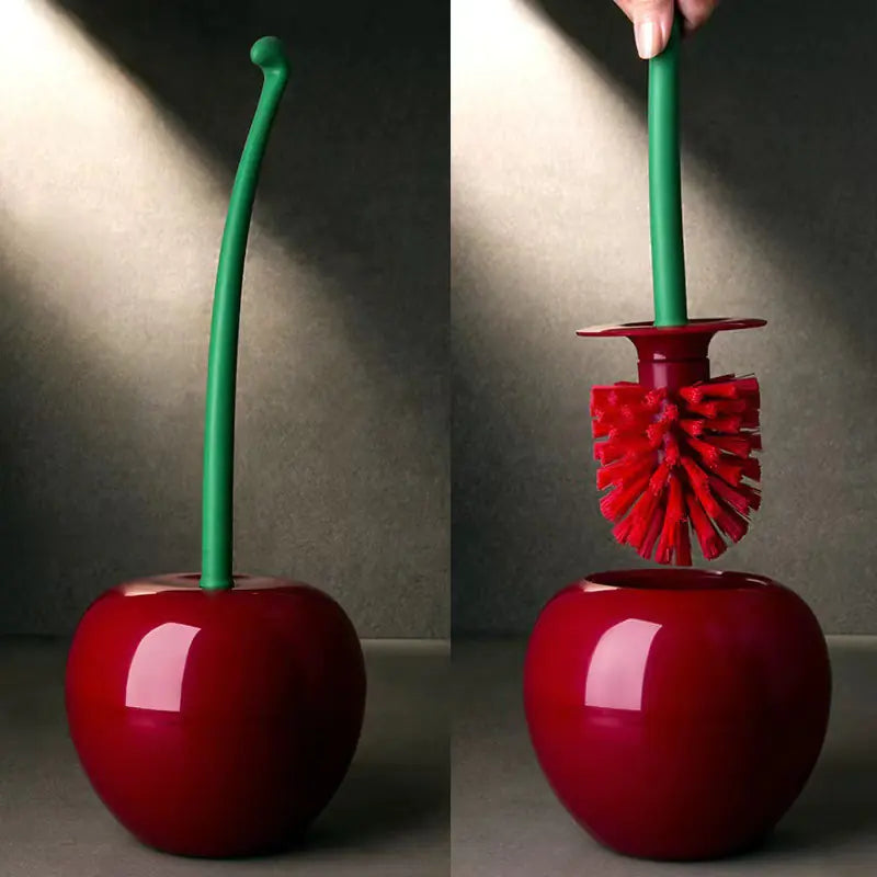 Cherry Elegance Toilet Brush – Stylish & Functional Bathroom Accessory