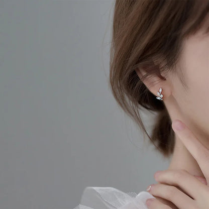 925 Sterling Silver Hot Sale Korean hoop Earrings For Women Simple Temperament Exquisite Hot Semale Sexy Jewelry Gift